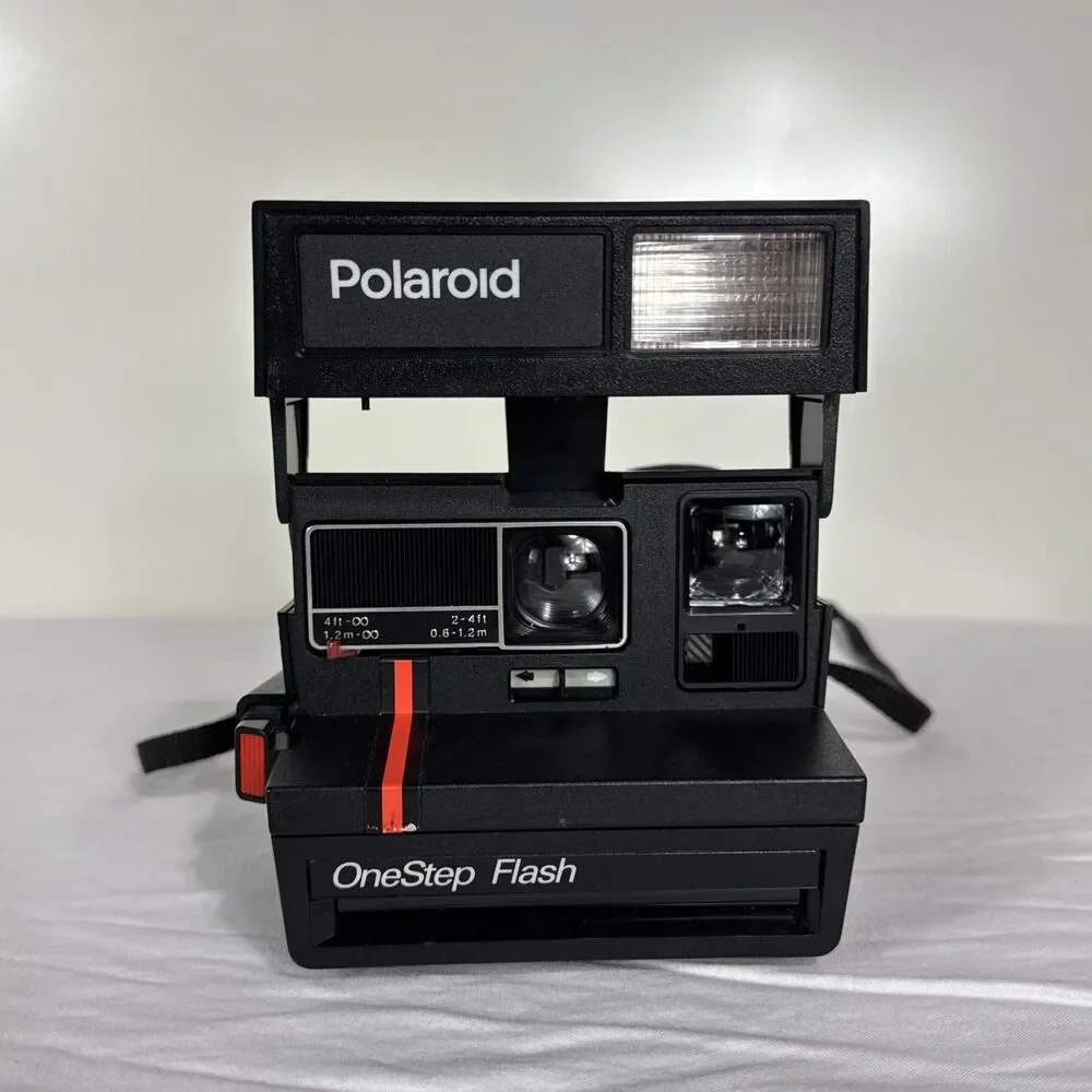Polaroid Onestep Flash 600 Vintage Instant Film Camera Red Stripe